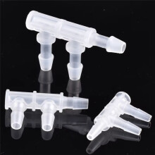 30 Pcs F-Type Three Way Connector PP Side 4.8mm Water Pipe Joint Aquarium Fish Tank Hose Pagoda Water Separator