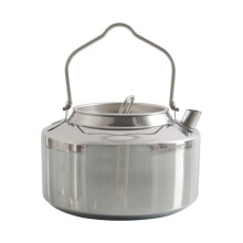 Outdoor Stainless Steel Single Handle Camping Hung Pot Portable Coffee Pot Picnic Cooker 1.2L Teapot Cooking Accessory