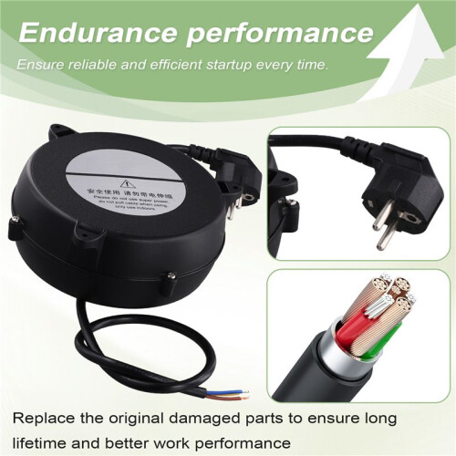 Small Automatic Retractable Wire Winding Device, Retractable Storage Reel, Automatic Winding Reel EU Plug 2