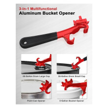 2-Pack 3-in-1 Bung Wrench & Bucket Opener Tool - Aluminum Drum Lid Remover for 5-55 Gallon Drums, Paint Cans & Pails