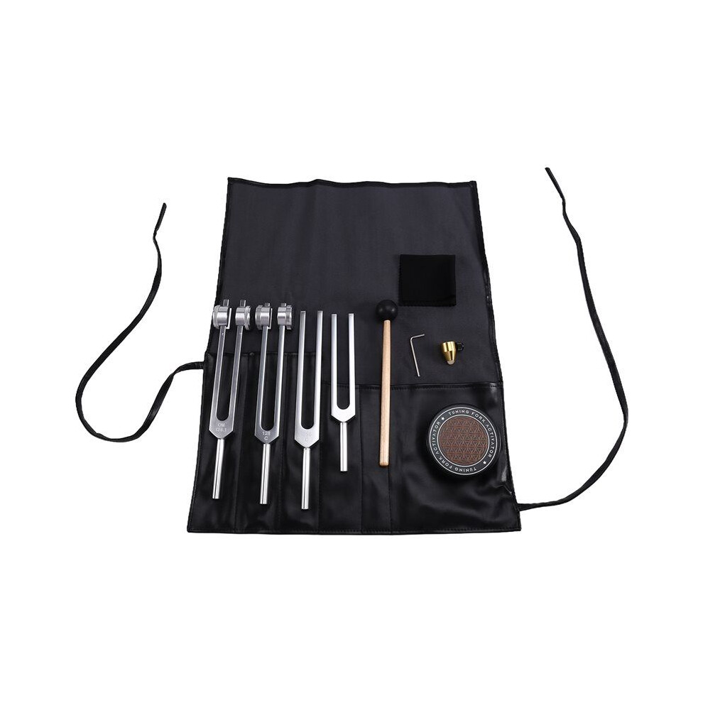 Tlily Tuning Forks For Healing Set 128Hz 136.1Hz 256Hz 384Hz Forks With Activator, For Sound Therapy & Meditation