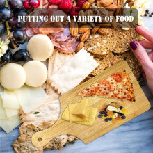 11x5 in Charcuterie Boards,6 Pcs Wood Cutting Board Bulk Cutting Board for Crafts with Handle,Cheese Board As Gift