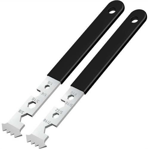 2-in-1 Paver Removal Tool with Hex Wrench, 2Pcs Set Paver Puller Tool with Double Joint Scrapers, Micro-Tooth