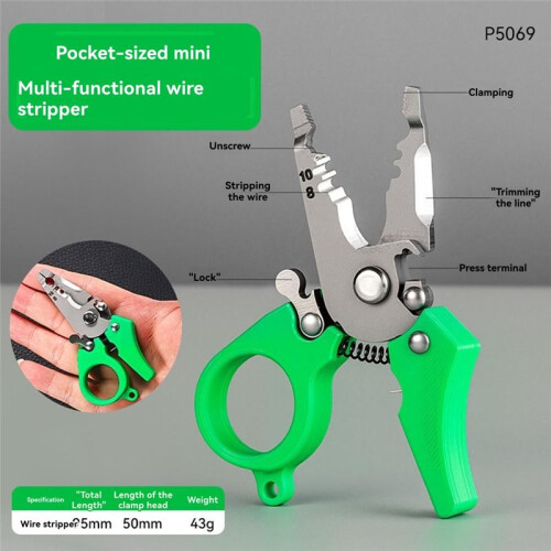 Multi-Tool Wire Stripper,Adjustable Wiring Tools and Function Hand Tool for Strip, Split, Trim, and Crimp 1