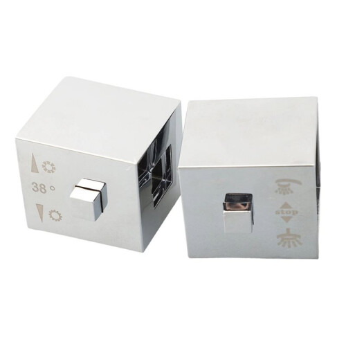 1Pair Square Shower Temperature Control Handle Knob Thermostatic Handle Brushes Bathroom Cleaning Tools Home Improvement