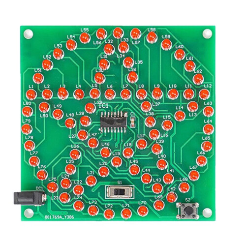 DIY Electronic Kit 80 LED Circular Pentagonal Star Flowing Water Lamp Kit Microcontroller Electronic Production Practice