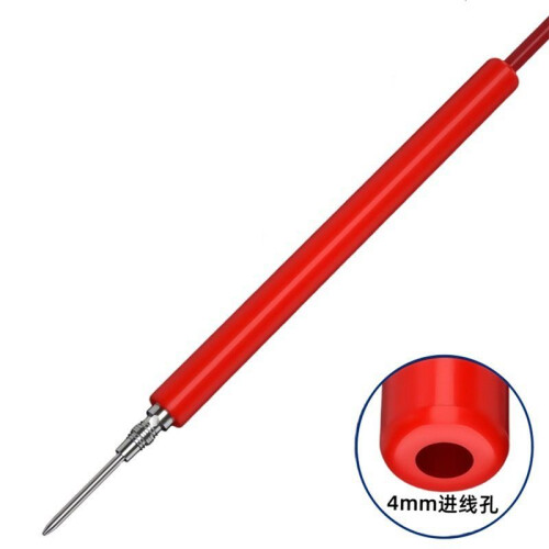 10Pcs Red Black Spring Test Probe Tip Insulated Test Hook Wire Connector Test Pin for Multimeter 1