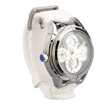 Orologio da uomo al quarzo cinturino bianco 30M 28mAh 43.7mm