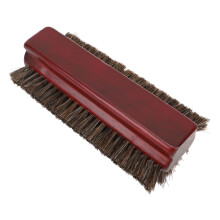 Cepillo para mesa de billar de pelo de caballo, de madera, con tres lados, color burdeos