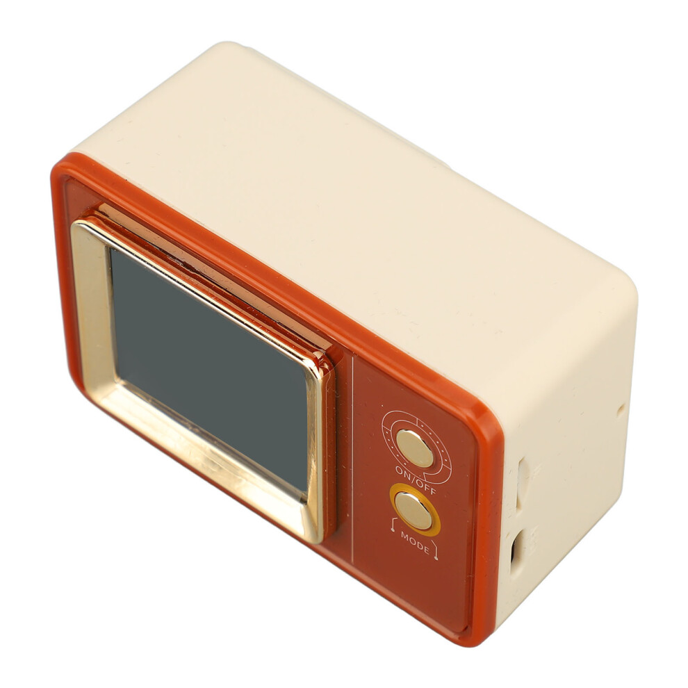 Retro Tv Speaker 600Mah Compact Time Display Brown 8761384557970