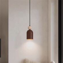 Simple Bedroom Bedside Chandelier Chinese Retro Style Travertine Entrance Pendant Lights for Bedroom and Entrance