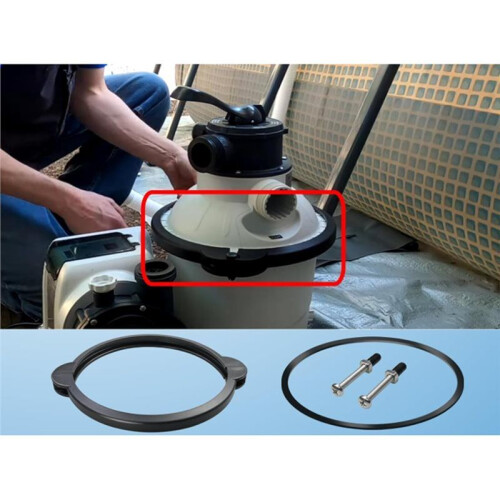SF90110-1 Poolfilterklämma och Bricka för  10-Tums Sandfilterpump Sandfilterventilklämma Poolsandfilter 1
