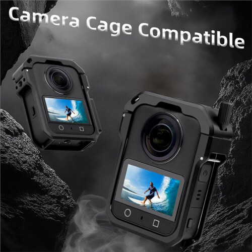 For  Osmo 360 Cage with Horizontal Racket Support Protective Frame Camera Shell with 1/4" Threads Expansion Bracket 1