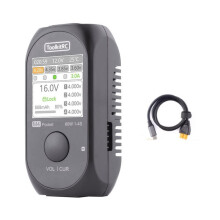ToolkitRC M4Pocket Balance Charger 80W 5A USB-C XT30 XT60 Output with SC100 XT60 Adapter Cable for 1-4S LiPo Battery