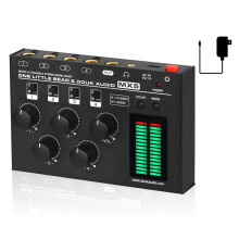 For Douk Audio MX5 4 Channel Audio Mixer Mono/Stereo Ultra Low-Noise Mixer for Club, Home Recording B EU Plug