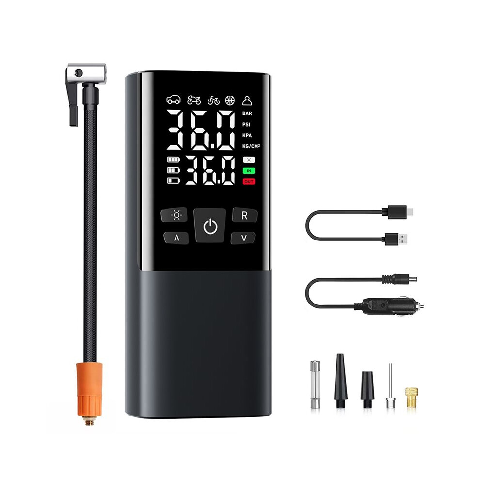 Tire Inflator Portable Air Compressor & 12V Air Pump For Car Tires, 150 Psi Bike Pump With Gauge,For Car Bicycle 4713823249995