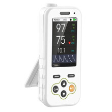Fingertip Oximeter Real- & Nighttime Monitoring with Continuous SpO2 Alarm, Adjustable Threshold and Volume