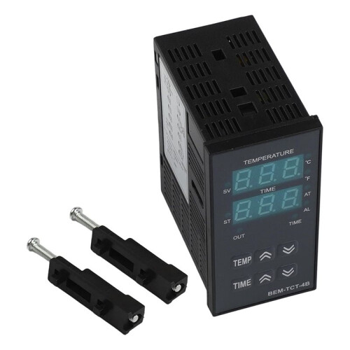 Digital Temperature Controller with Timer for Heat Press Machine, PID Control Model BEM-TCT-4B Relay Output 2