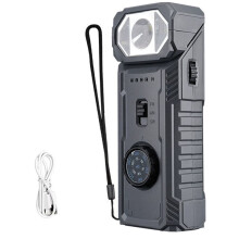 Magnetic Hand Crank Emergency Radio with 2000mAh Power Bank LED Light SOS Alarm for Outdoor Survival