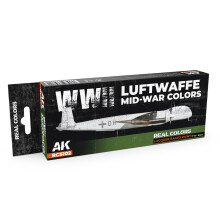 AK Interactive RCS102 WWII Luftwaffe Mid-War Colours Lacquer-Based Paint Set