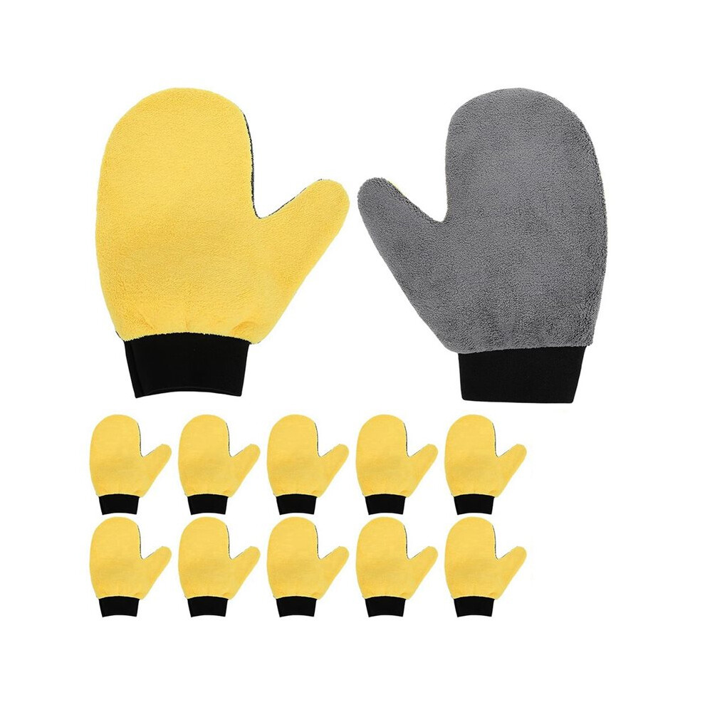 12 Pcs Paint Mitt Gloves Cleaning and Dusting Mitt with Thumb Painter'S and Decorating Gloves Car Wash Mitt Deck Stain