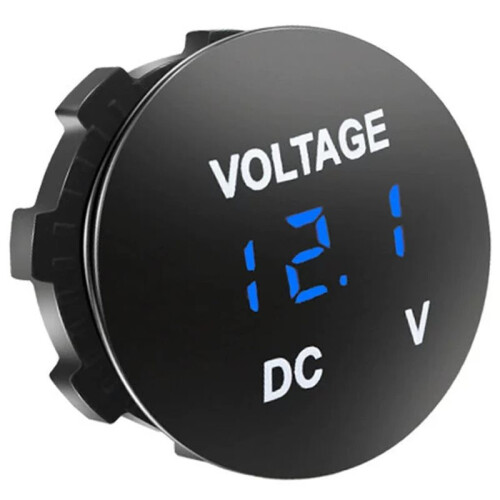 Battery Voltage Meter,  12V Waterproof Voltage Meter Tester, LED Digital Display Voltage Gauge Meter