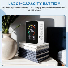 Temperature & Humidity Meter, Air Quality Monitor, CO2 Detector, 3-In-1 Digital Air Pollution Carbon Dioxide Detector A