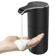 Automatische Zeepdispenser Zwart, Schuimzeepdispenser Oplaadbare Contactloze Automatische Zeepdispenser voor Badkamer