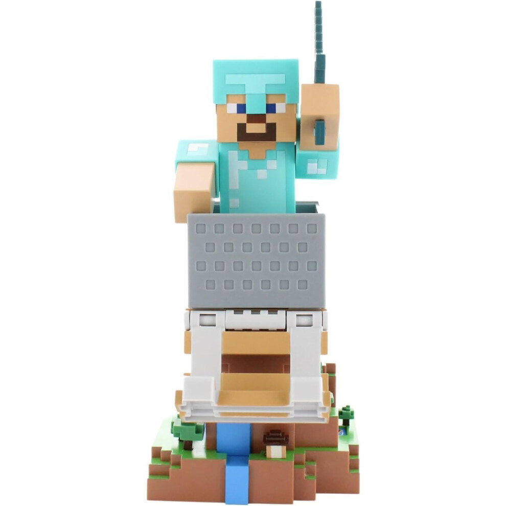 Cable Guys Minecraft: Steve In Diamond Armour Phone & Controller Holder - Image 3