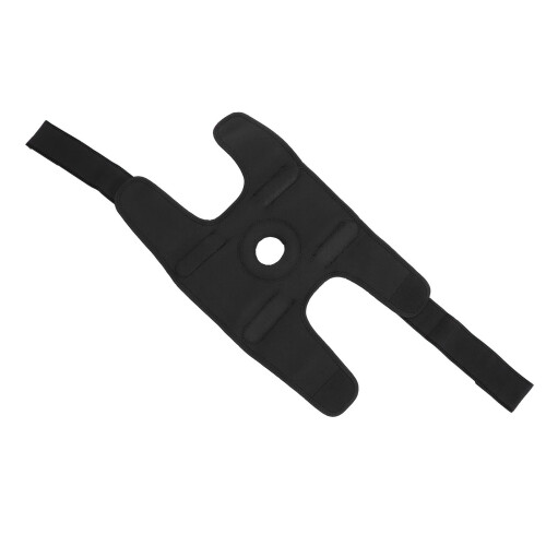 Rodillera negra con placa de aluminio plegable