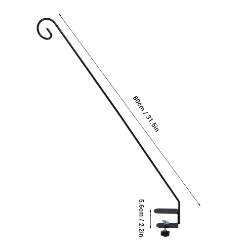 Gancho de hierro para cerca y terraza extendido, 80 cm, resistente 1
