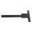 Règle scripteuse en alliage d'aluminium pour menuiserie, forme en T, 229*100 mm, noire 7
