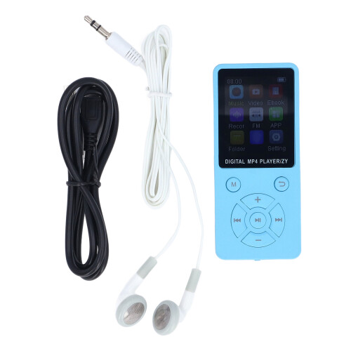 64GB Bluetooth MP3 MP4 Player with 1.8" Screen & Speaker in Blue 1