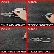 6 Pack Tool Box Foam Inserts for Cases,18 X 12 X1.5 Inch Tool Box Liner Foams Sheets Polyethylene,Toolbox Organizer