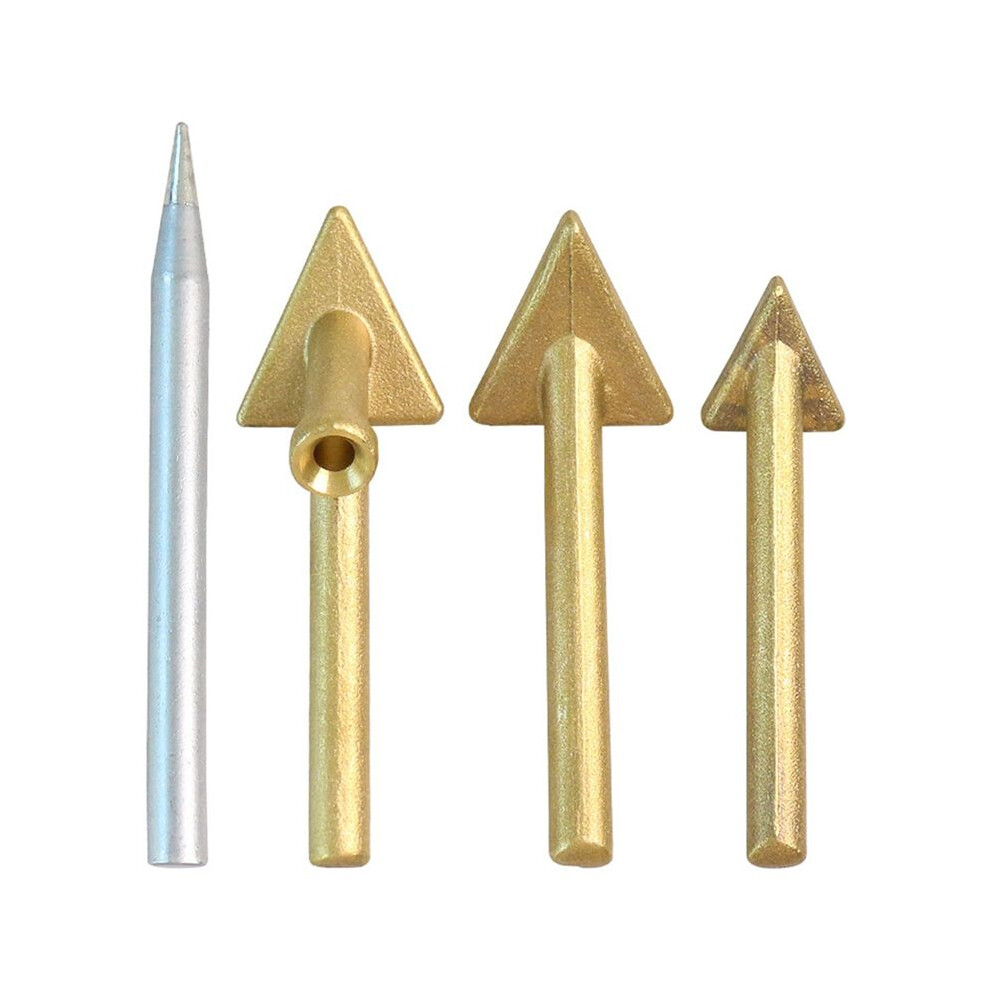 Photos - Power Tool Accessory 4Pcs Plastic Welding Tools, Triangular Copper , Home Electric Soldering Iron Tip, Plastic Welding Machine Soldering