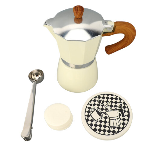 Espressokocher 300 ml silber Mokkakanne 1