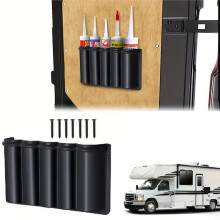 Caixa Organizadora de Porta com 5 Bolsos Tubulares e Parafusos para Armazenamento Interno de Motorhomes, Caravanas, Caminhões e Barcos