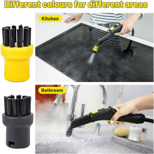 Steam Small Round Brush Black Nozzle for SC1 SC2 SC3 SC4 SC5 Steam Cleaner Accessories