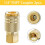 Conector de Mangueira de Ar de Latão com 3 Vias e Rosca NPT de 1/4" para Compressor. 4