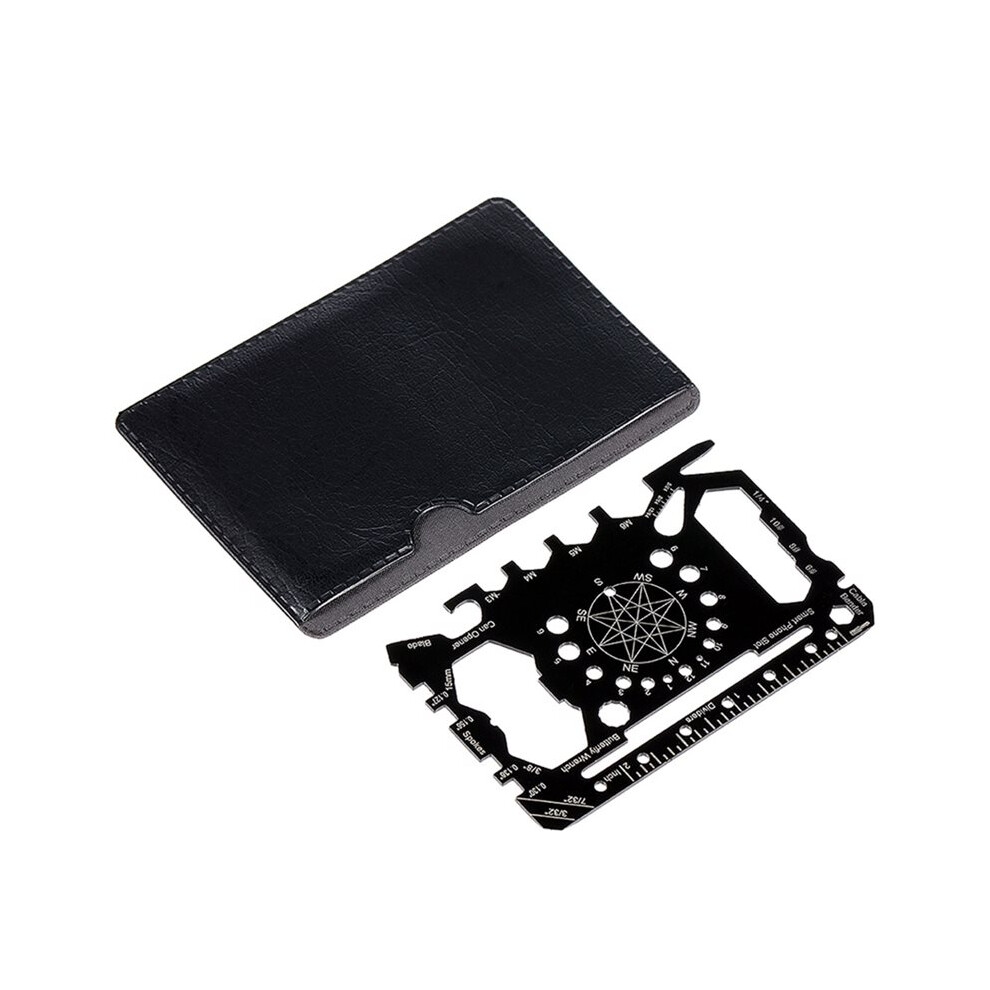 50 In 1 Slim Minimalist Survival Card Wallet Tool Card Wallet Engineering Ruler Scale Multitool Card Pocket Tool 6032730135527