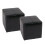 2x tabouret pouf dé Onex, cuir, 36x36x36cm 1