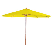 Sonnenschirm Lissabon, Gartenschirm Marktschirm, Ø 3,5m Polyester/Holz 7kg