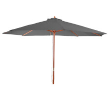 Sonnenschirm Lissabon, Gartenschirm Marktschirm, Ø 3,5m Polyester/Holz 7kg