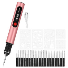 Engraving Pen,for Artists & DIYers - Engrave 50+ Surfaces - Beginner Friendly - Rechargeable - 30 Bits & Mastery Guide D