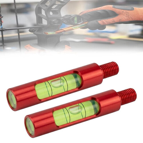 Berger Hole Bow Level (2-Pack), Screw-in Bow Leveling Tool for Sight, Rest & D-Loop Setup, Aluminum Archery Level 1