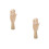 2Pièces Main Bois Beige Flexible Pour Peinture Décoration 7