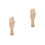 2Pièces Main Bois Beige Flexible Pour Peinture Décoration 8