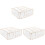 3Pcs Beige Socks Storage Box Underwear Organizer Multiple Grids 2