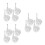 12Pièces Roues Stroller Déambulateur Métal 10