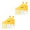 2Ensembles Autocollants Croissance Girafe Eva 4